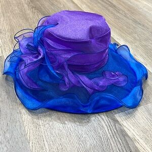 Forbusite Kentucky Derby Hat, blue and purple